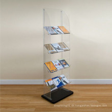 4 Schichten Acryl Display Stand / Acryl Display Rack für Magazin, Buch